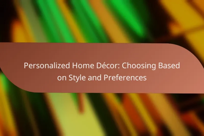 Personalized Home Décor: Choosing Based on Style and Preferences